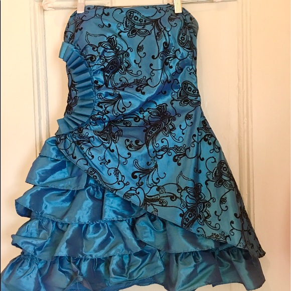 HAILEY LOGAN BLUE/PAISLEY PATTERN DRESS-NEW-5/6 - Picture 1 of 8